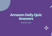 Amazon Quiz Contest All Answers Today 8th November 2020 | Win Assured Reward