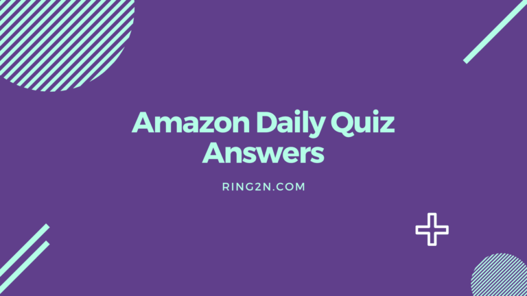 Amazon Quiz Contest All Answers Today 8th November 2020 | Win Assured Reward